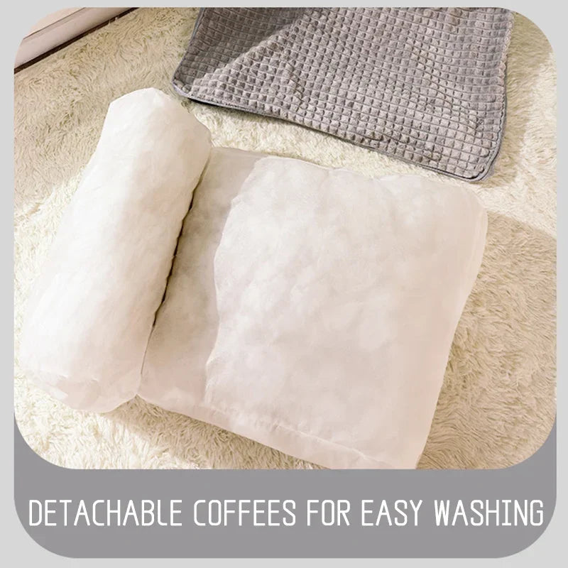 Pet Bed Lightweight Cushion, Washable Dog & Cat Mat for Indoor Kennel or Floor Use