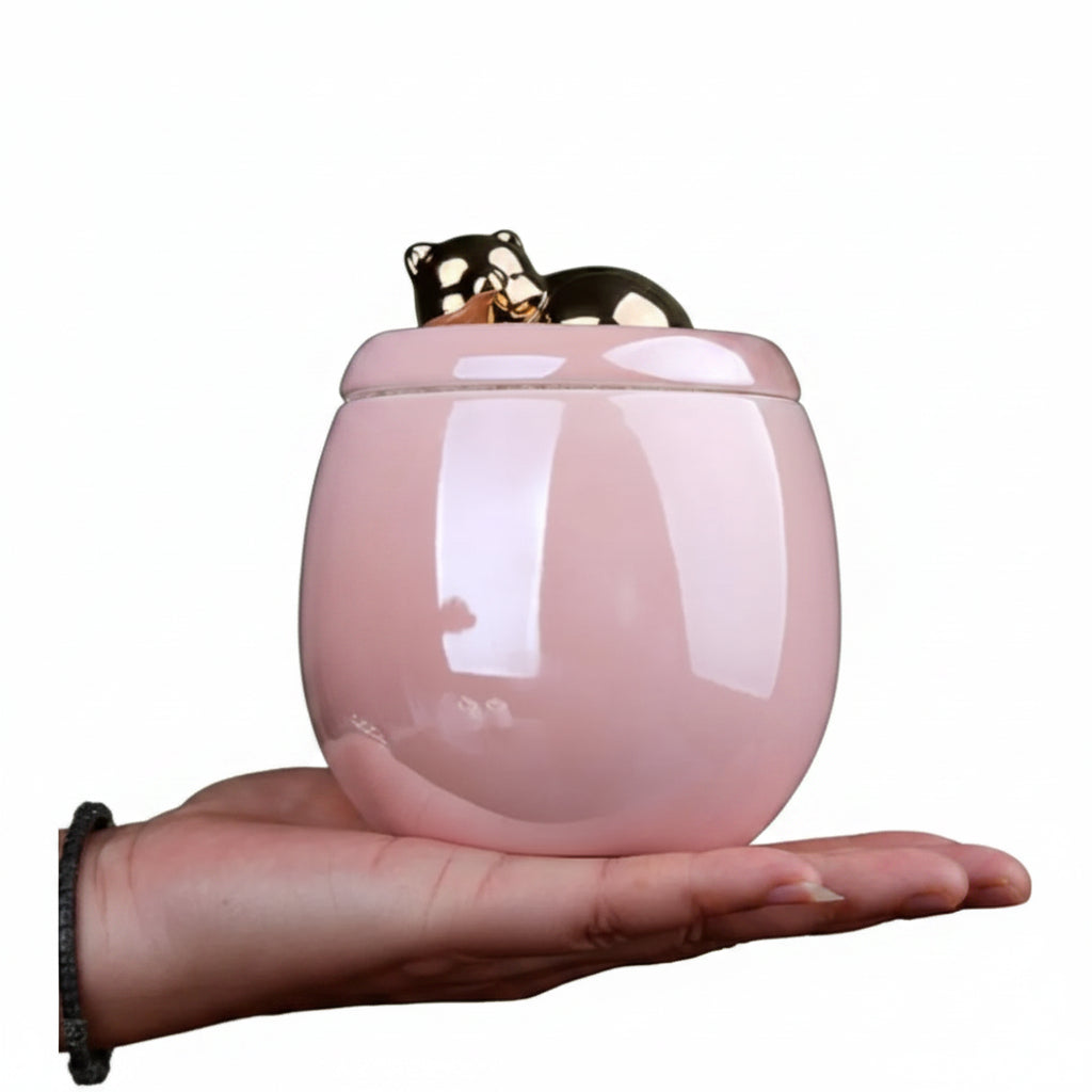 Pet Ceramic Urn Memorial Pink