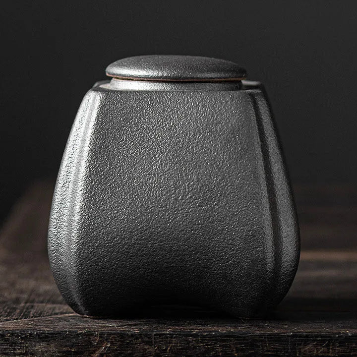 Pet Urn Ceramic Memorial Grey