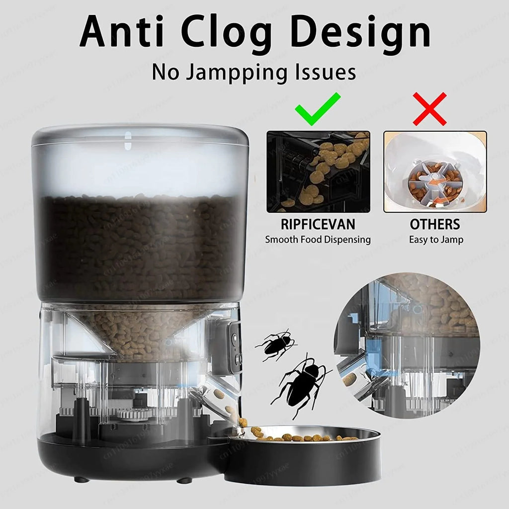 Pet Feeder Automatic Black