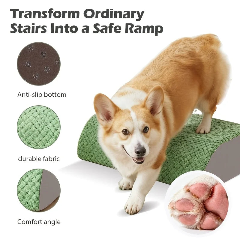 Pet Stairs 3 Step Set for Dogs and Cats Soft Foam Steps with Grip Base