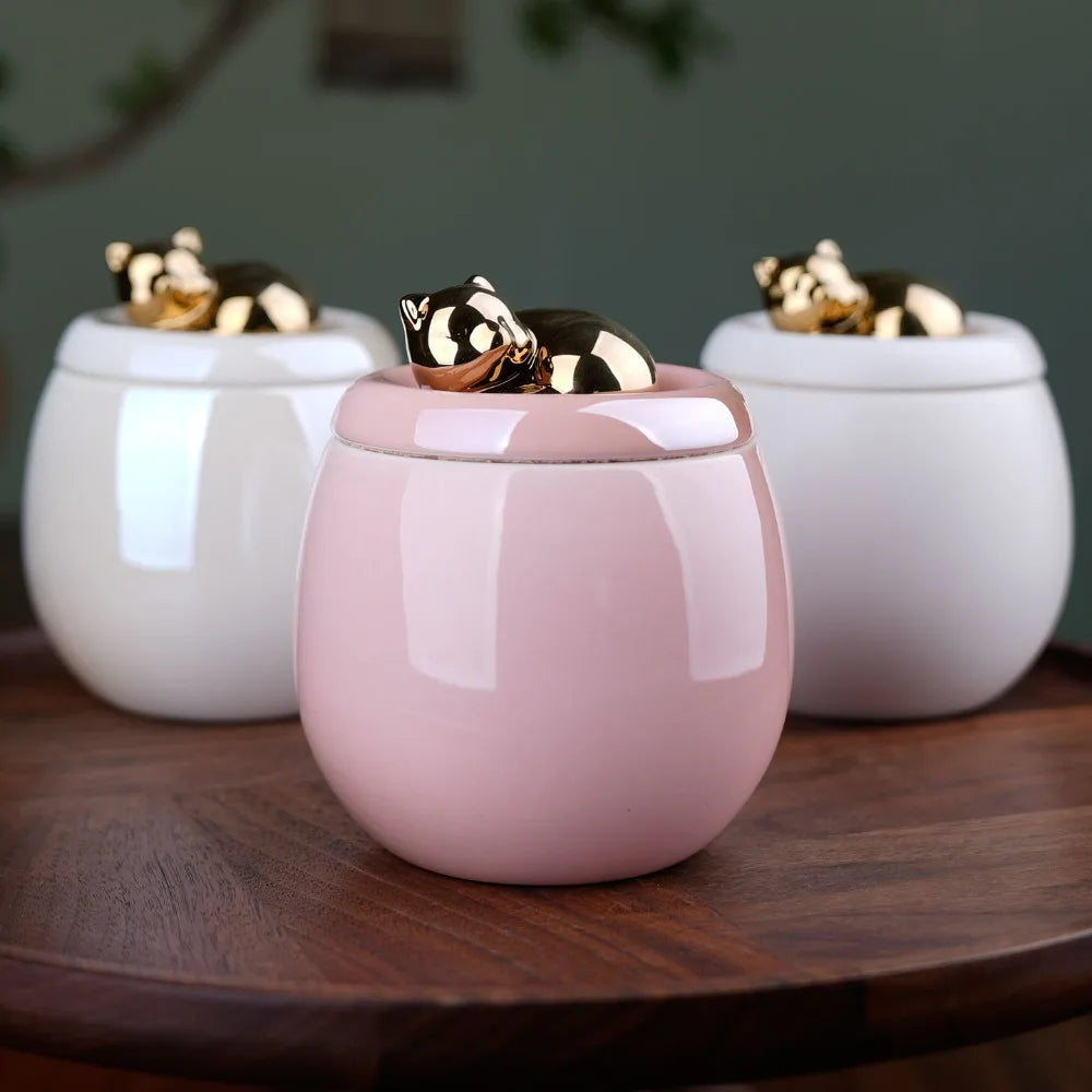 Pet Ceramic Urn Memorial Pink