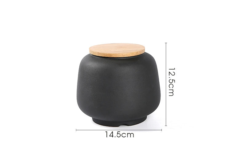 Large Ceramic Urn Jar for Pet Ashes Modern Simple Design with Lid - Colour white