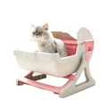 Pet Semi-Closed Cat Toilet with Manual Sifting Mesh