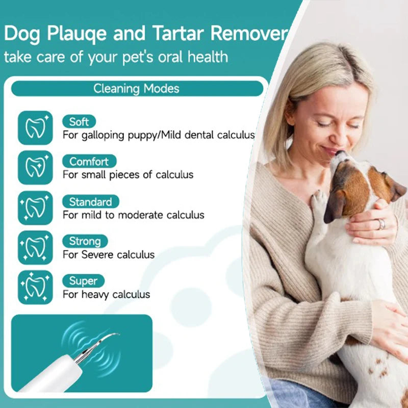 Electric Ultrasonic Pet Dental Cleaner for Dogs Teeth Plaque Remover