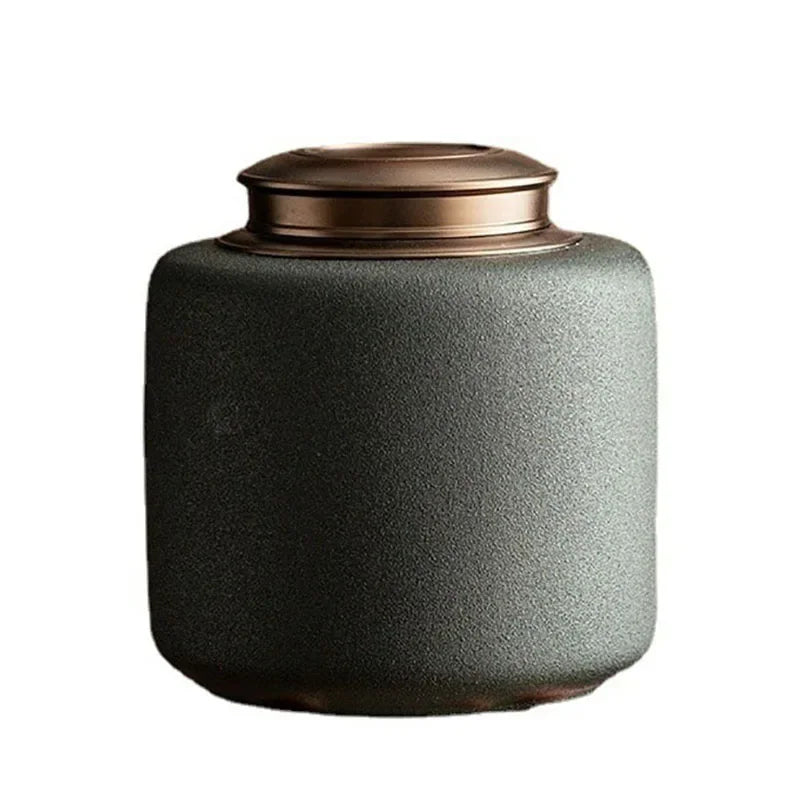Ceramic Pet Urn for Ashes Antique Style Memorial Box for Cats and Dogs Black