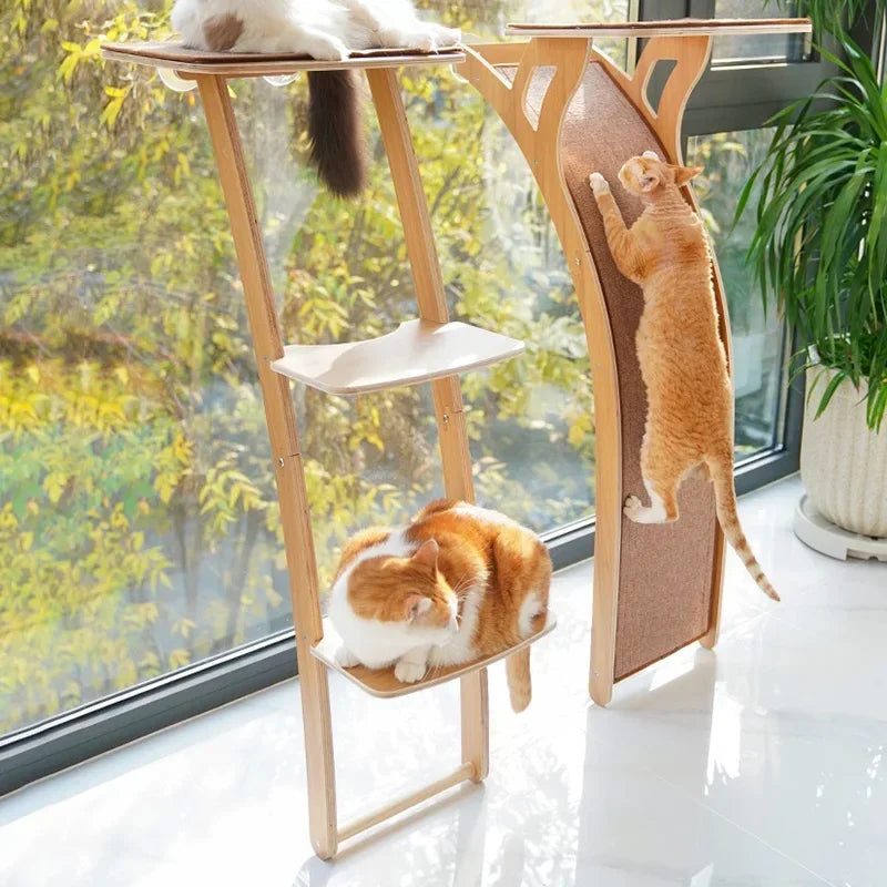 Pet Cat Tree Wooden 120cm