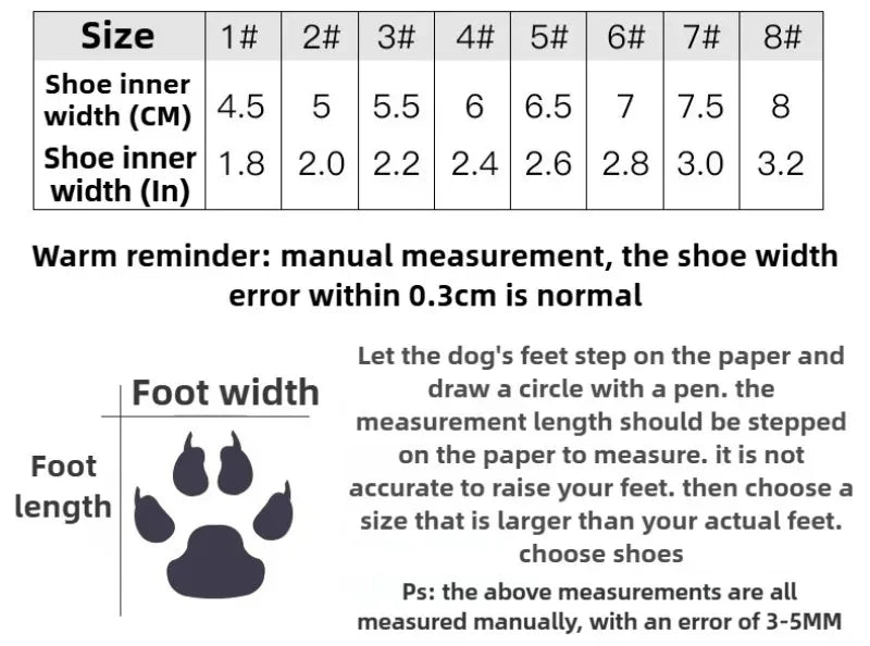 Pet Dog Boots Waterproof XS
