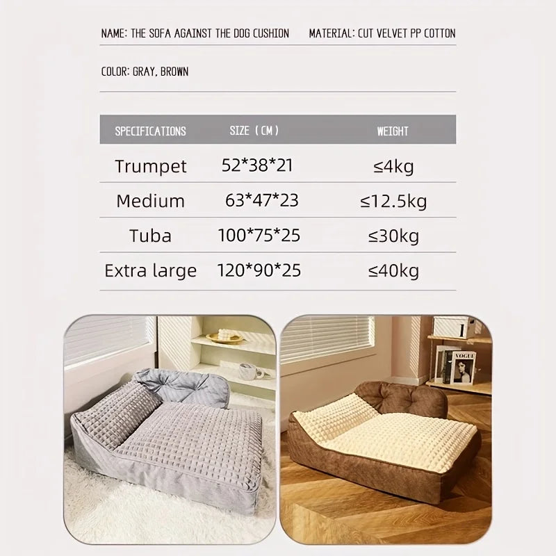 Pet Bed Lightweight Cushion, Washable Dog & Cat Mat for Indoor Kennel or Floor Use