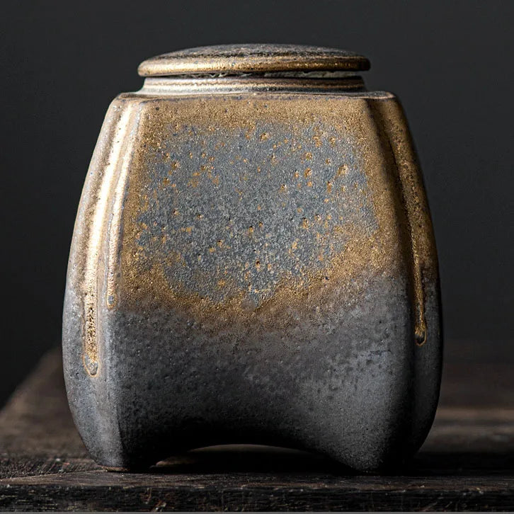 Pet Urn Ceramic Memorial Bronze