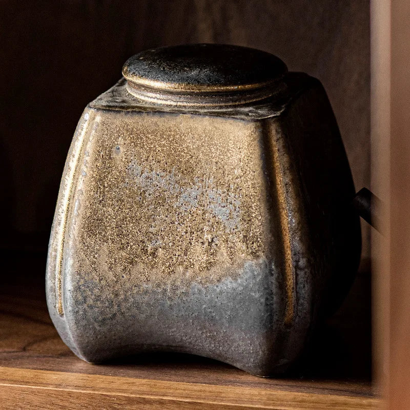 Pet Urn Ceramic Memorial Bronze