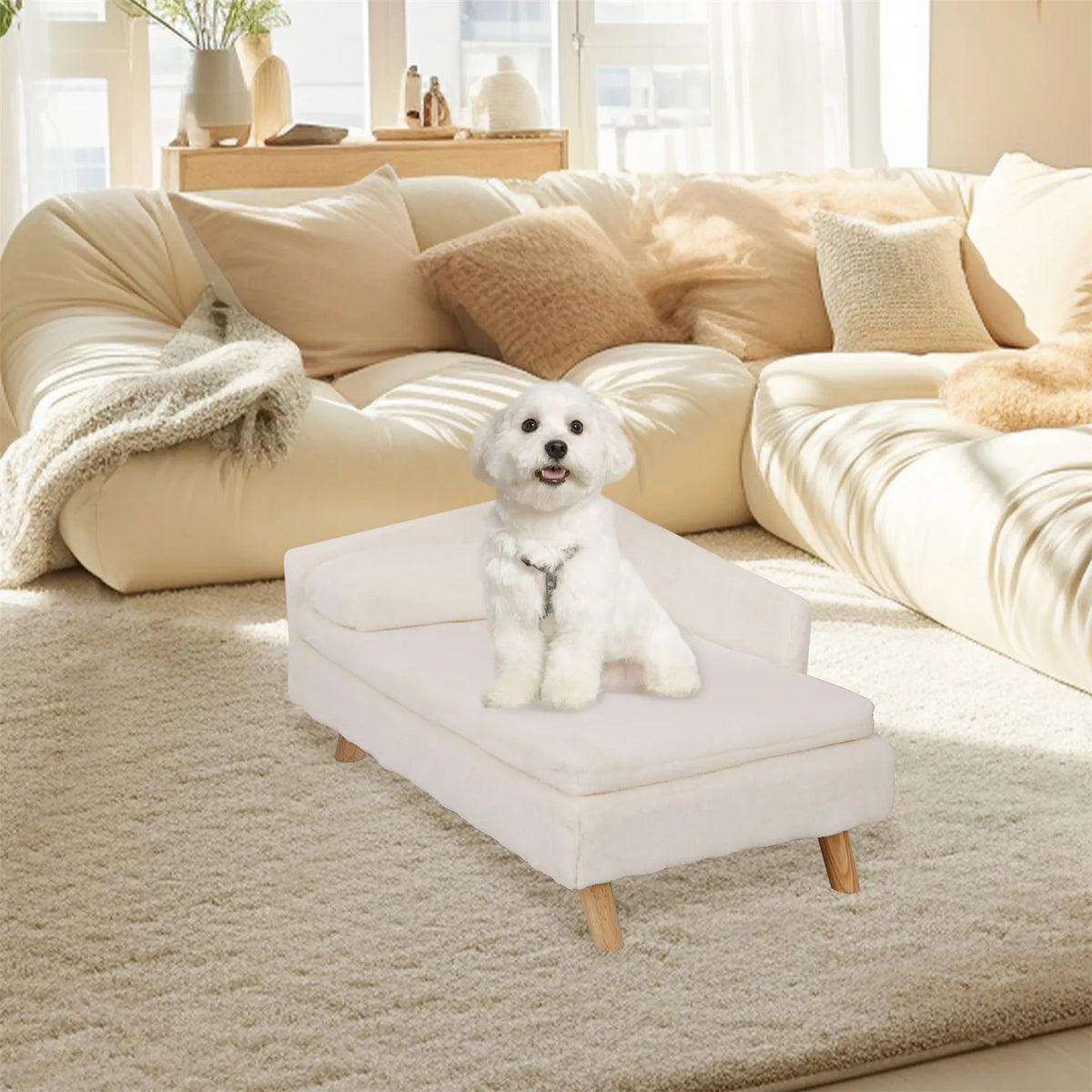Pet Bed Waterproof White Small
