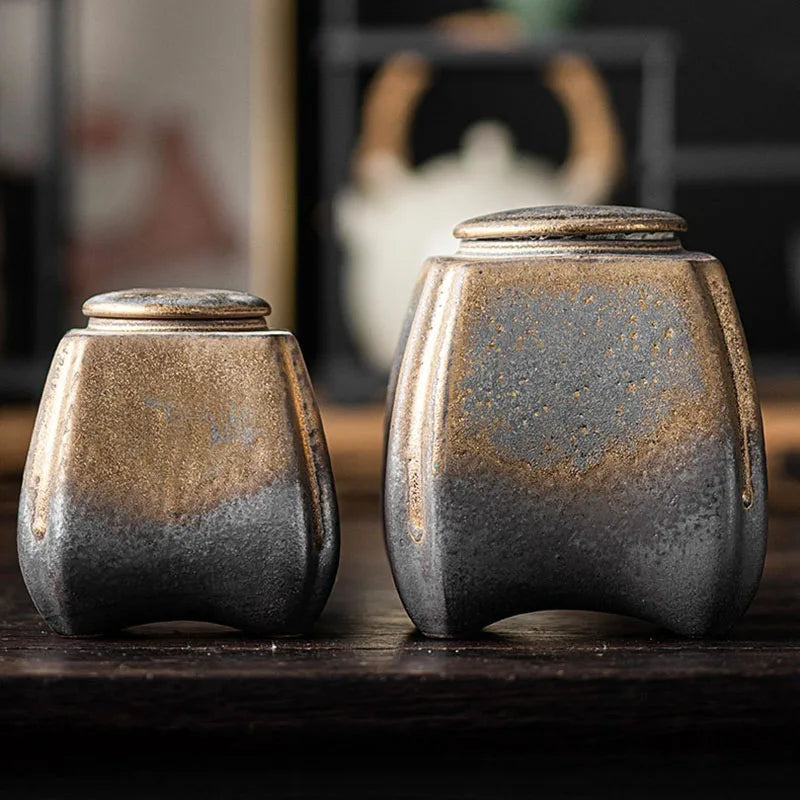 Pet Urn Ceramic Memorial Bronze