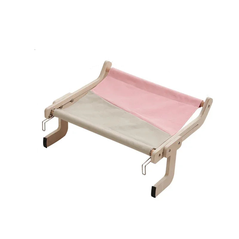 Pet Hammock Wooden Pink