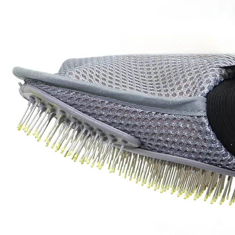 Pet Soft Grooming Glove for Cats and Dogs Hair Removal and Massage