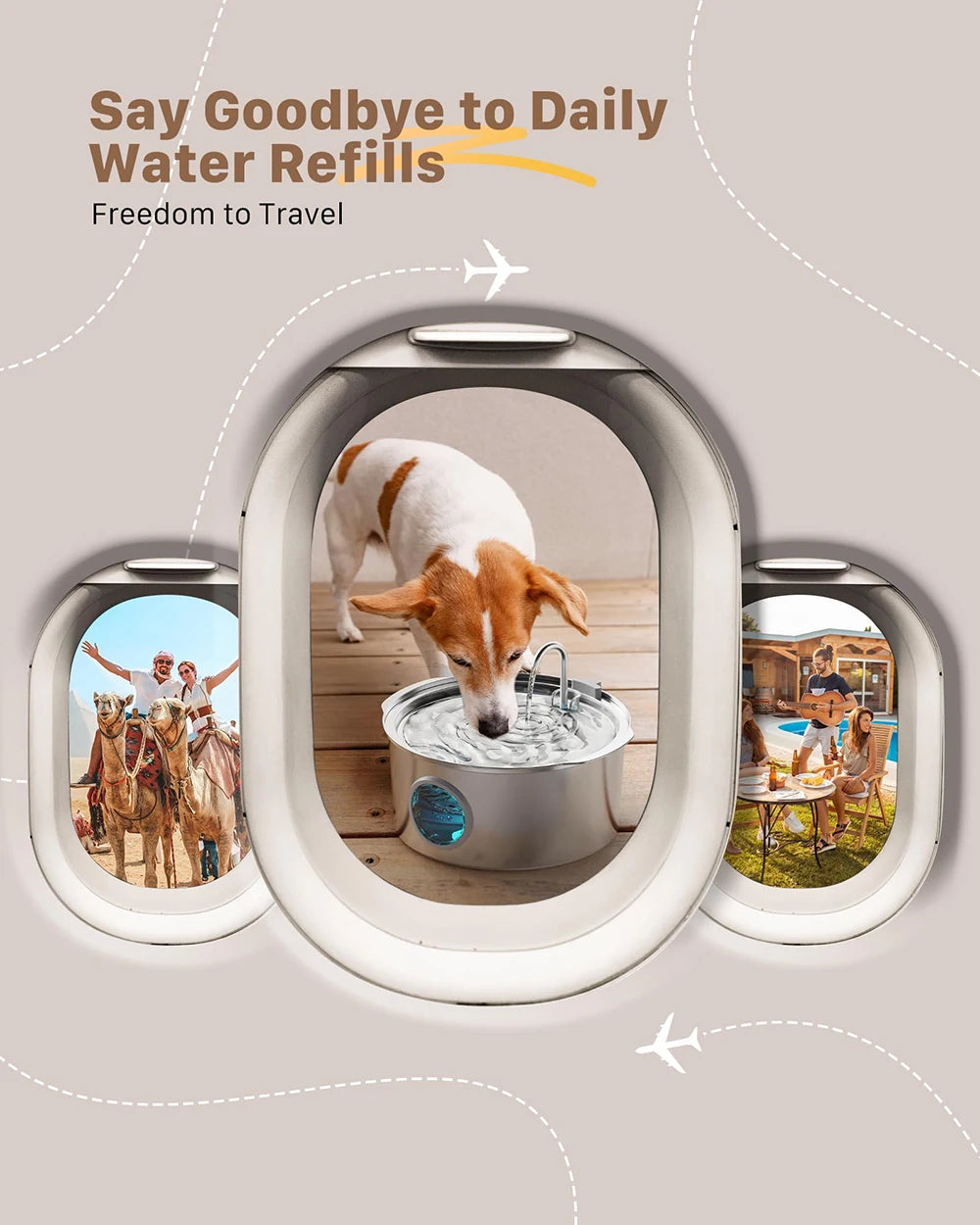 Pet Water Fountain Automatic Stainless Steel 7L