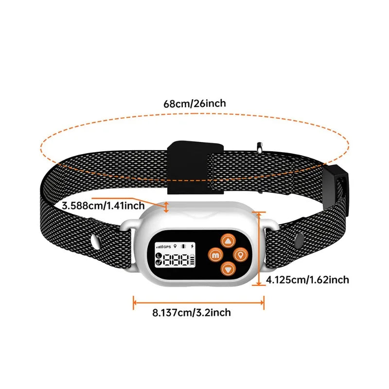 Pet GPS Collar Waterproof White