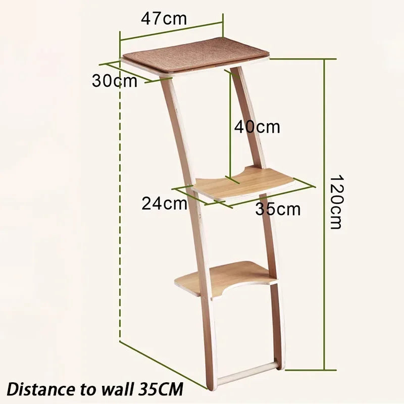 Pet Cat Tree Wooden 120cm