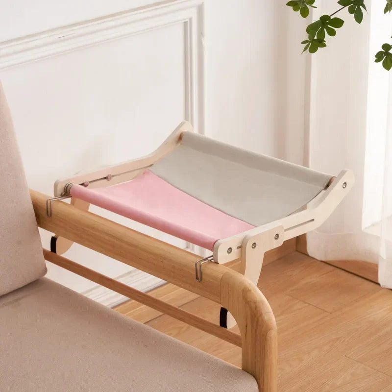 Pet Hammock Wooden Pink