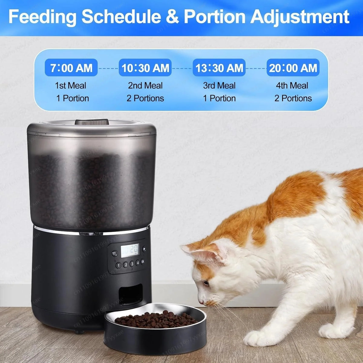 Pet Feeder Automatic Black