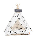 Pet Teepee Bed Foldable White Small